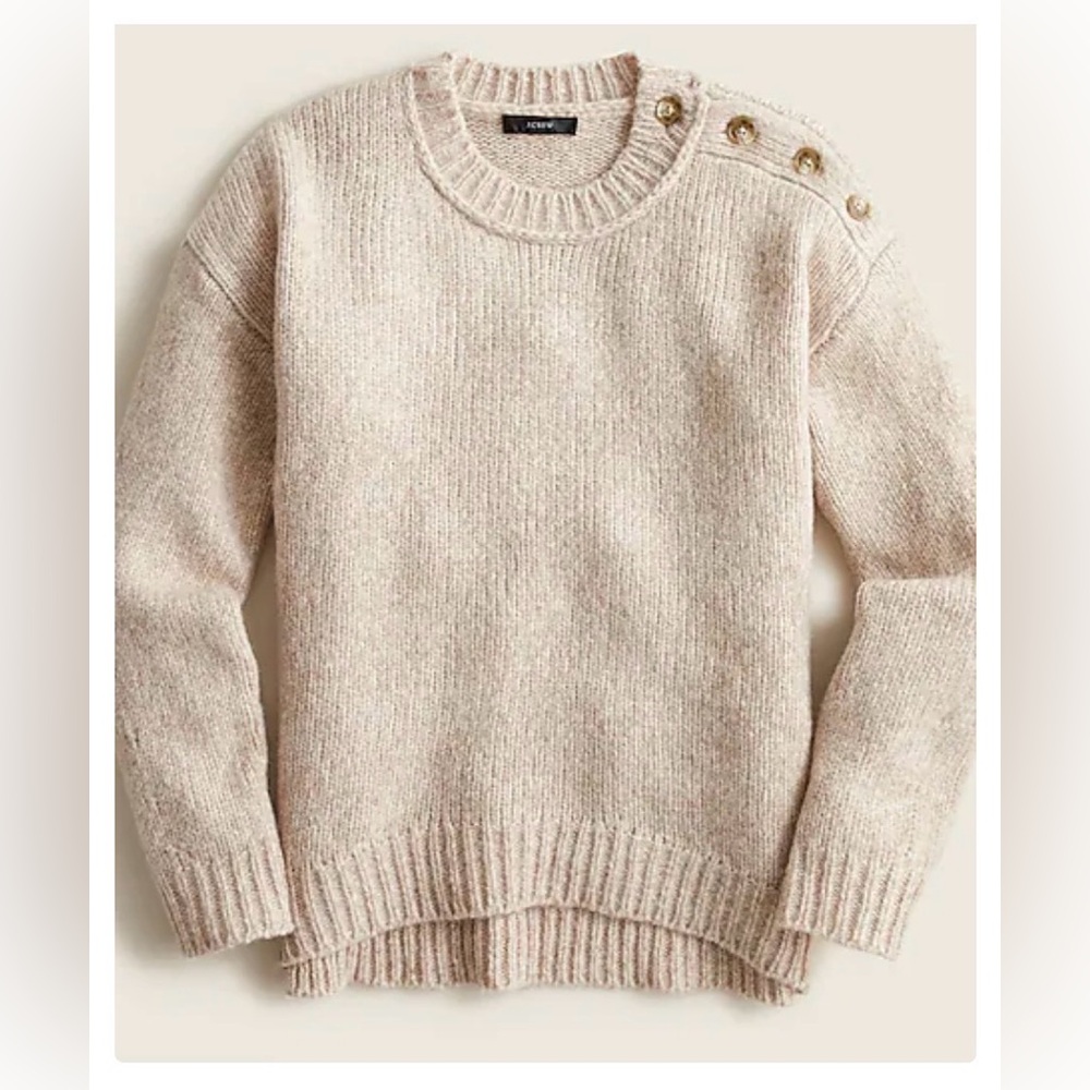 J. Crew Classic Sweater with Shoulder Buttons
